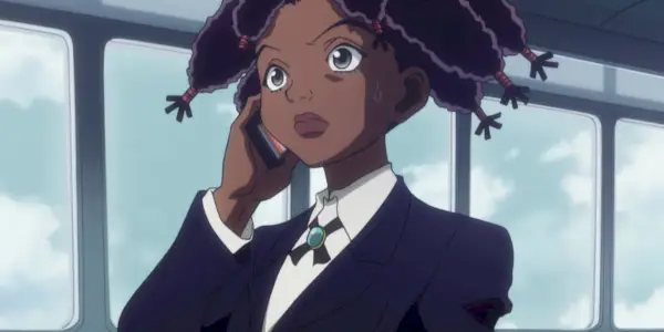 Canário de Hunter x Hunter ao telefone.