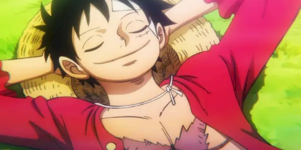 Rufy si rilassa in One Piece