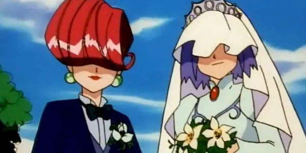 Pokemon: Team Rocket oblečený na svadbu.
