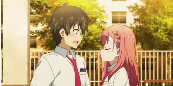Aika Natsukawa scherza con Wataru Sajo in The Dreaming Boy Is a Realist
