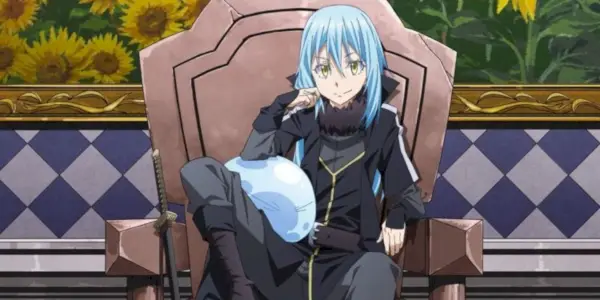 Rimuru Tempest יושב עם רפש על ברכיו