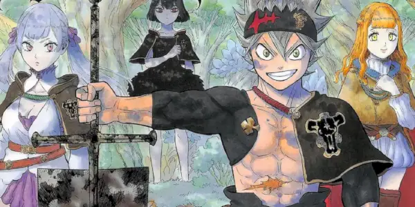 Full farge Black Clover-illustrasjon med Asta, Noelle