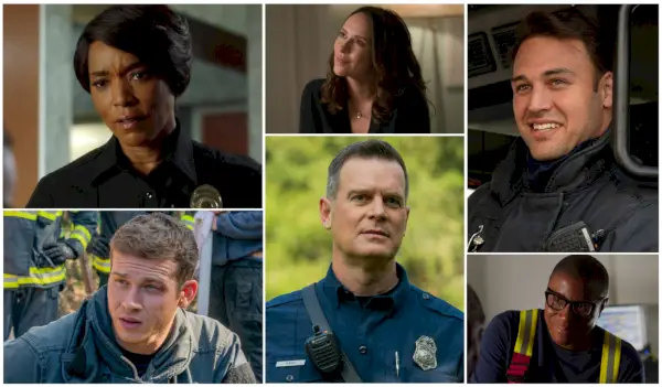 Collage du casting du 911 sur FOX