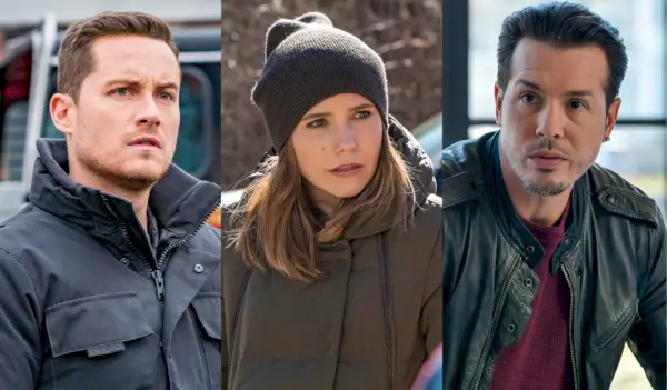 Jesse Lee Soffer, Sophia Bush og Jon Seda på Chicago P.D.