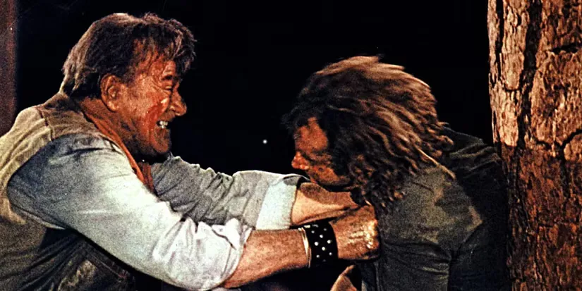 The 9 Most Tragic Western Hero Deaths <카우보이>에서 존 웨인과 브루스 던이 싸운다.