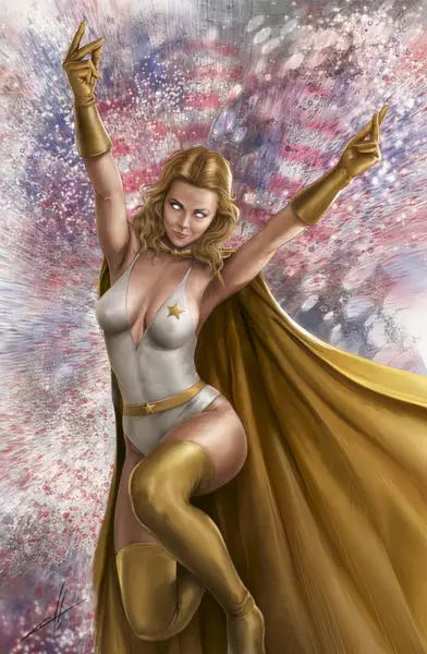 The Boys: Dear Becky #1 variant cover med Starlight, der bruger hendes lyskræfter.