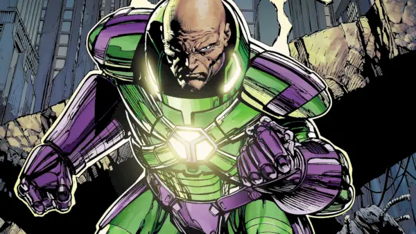 proiezione energetica della tuta da guerra lex luther