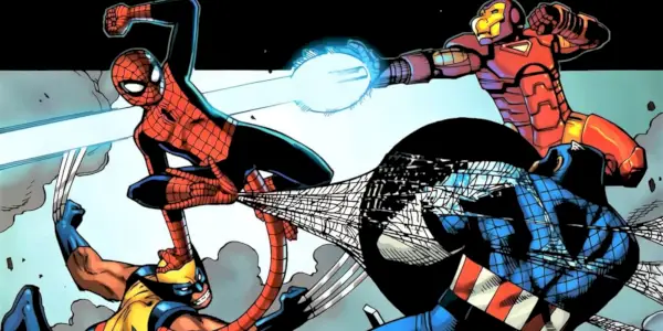 Spider-Monkey bekæmper dyret Avengers i tegneserierne