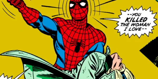 Gwen Stacy morrendo em Homem-Aranha