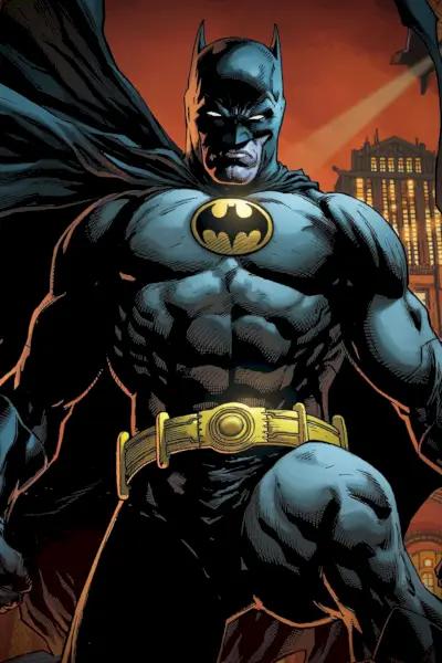 Batman står i detektiv tegneseriekunst af Jason Fabok