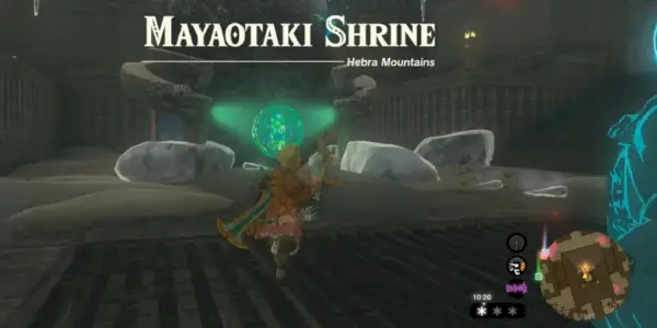 Entrando al Santuario Mayaotaki en Lágrimas del Reino.