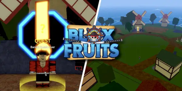 Bandit Quest Giver na Hlavnom ostrove v Roblox Blox Fruits