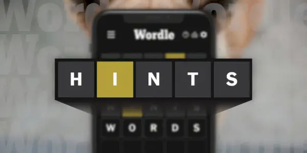 21. maj 2024 Wordle hints med en dingohund i baggrunden