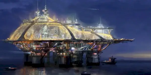 Neón de la ciudad de Starfield