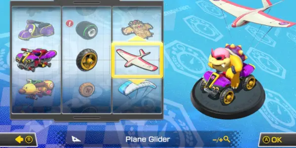 Mario Kart Roy Standard-ATV-Metallreifen und Flugzeuggleiter