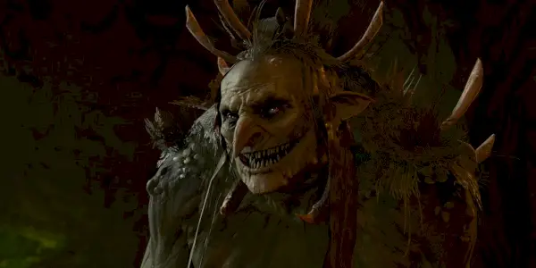 Strega mostruosa in una tana oscura a Baldur