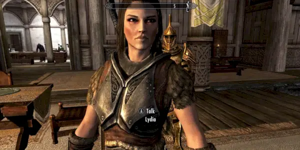 תמונת תקריב של לידיה מ-Skyrim