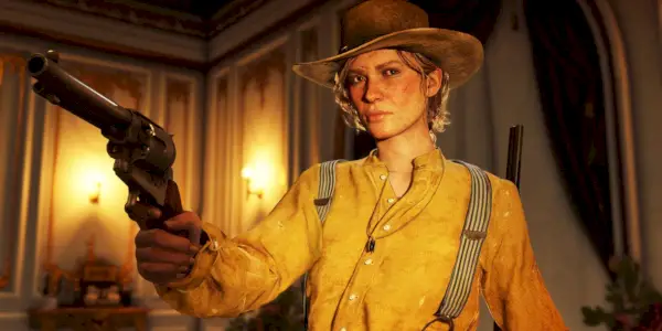 Sadie con la rivoltella Red Dead Redemption 2
