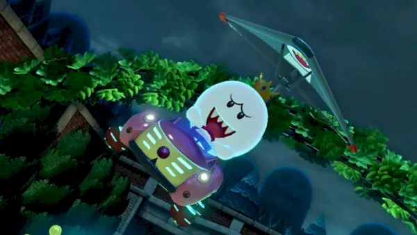 תקריב שידור חוזר של Mario Kart 8 Deluxe של Boo ב-Cat Cruiser Kart