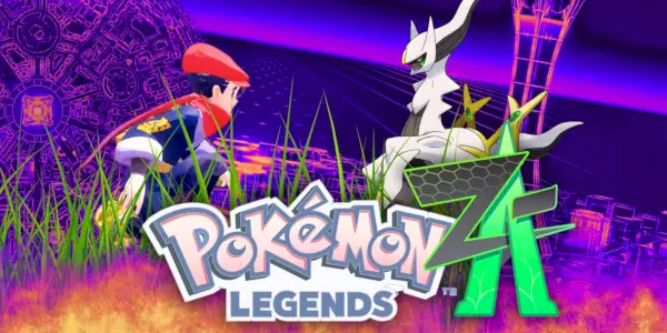 Pokémon Legends Z-A com os personagens de Pokémon Legends Arceus por trás
