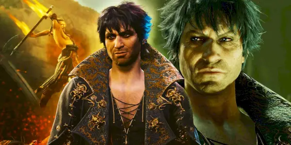 Lord Enver Gortash z postacią atakującą z rogu W Baldur’s Gate 3