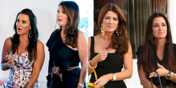 Une image partagée de Lisa Vanderpump et Kyle Richards faisant du shopping et marchant pour des scènes dans RHOBH