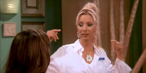 Lisa Kudrow som Phoebe i Friends.