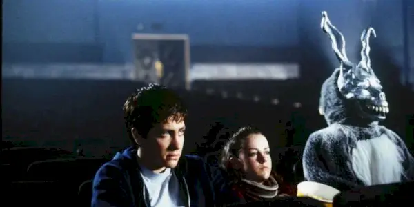 Donnie, Gretchen og Frank på en kino i Donnie Darko.