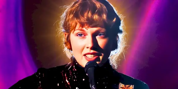Taylor Swift opptrer på scenen.