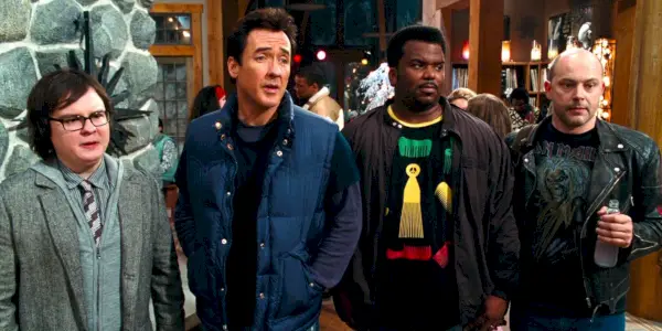 John Cusack, Rob Corddry, clark Duke og Craig Robinson i Hot Tub Time Machine