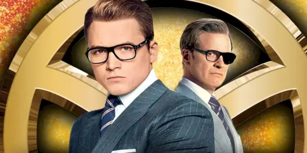 Et bilde av Colin Firth og Taron Egerton i The Kingsman
