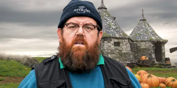 Nick Frost con Hagrid