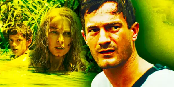 Tom Holland jako Lucas, Naomi Watts jako Maria a Sönke Möhring jako Karl ve filmu The Impossible.