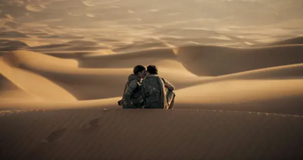 Zendaya som Chani, Timothee Chalamet som Paul Atreides, Dune Part Two