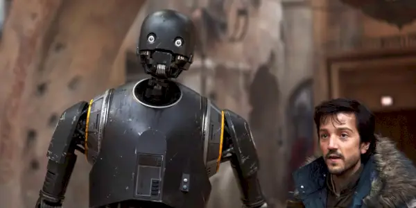 K-2SO a Cassian Andor (Diego Luna) v Rogue One