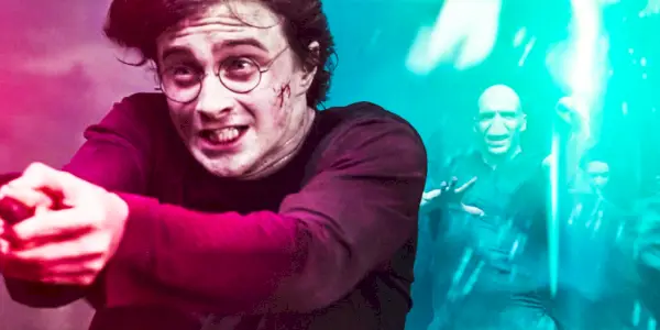 Harry Potter et Voldemort dans la Coupe de Feu.