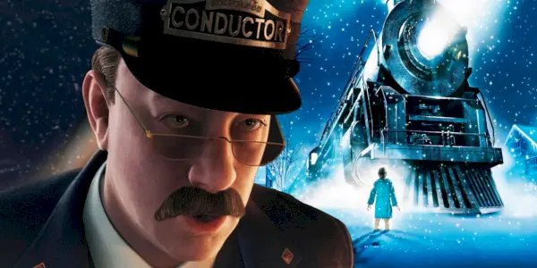 2004년 Tom Hanks가 목소리를 맡은 The Conductor와 Ron Howard가 감독한 The Polar Express의 Polar Express 열차를 합성한 이미지