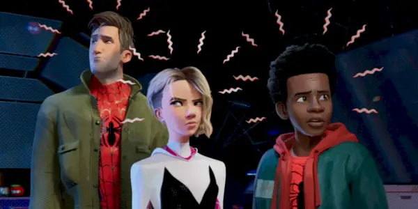 Peter, Gwen i Miles opanowują pajęcze zmysły w Spider-Man: Into the Spider-verse.