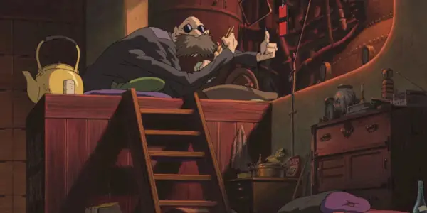 קמאג'י ליד הדוד ב-Spirited Away