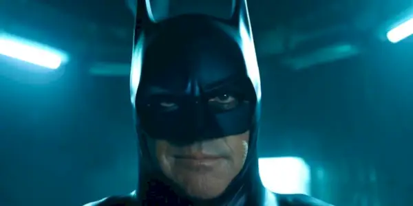 Michael Keaton nel ruolo di Batman nella foto di The Flash