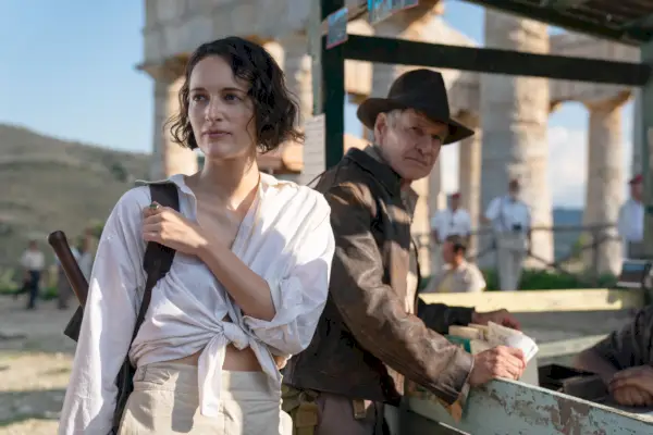 Phoebe Waller Bridge e Harrison Ford em Indiana Jones 5