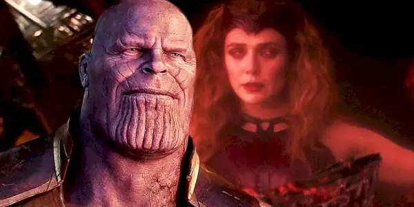 『アベンジャーズ インフィニティ・ウォー』のサノスと『ワンダヴィジョン』のスカーレット・ウィッチ