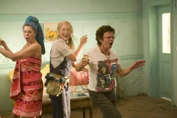 mamma mia, meryl streep, julie walters og christine baranski