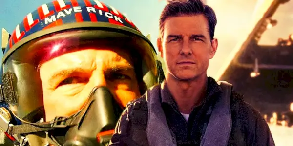 Collage de Tom Cruise dans Top Gun Maverick