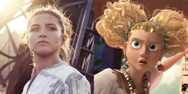 Florence Pugh et Boucle d'or du Chat Botté Le Dernier Vœu