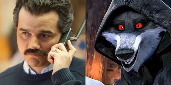 Wagner Moura aux côtés du loup du Chat Botté : Le Dernier Vœu