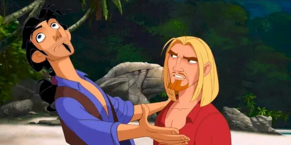 Tulio og Muguel taler i Road to El Dorado.