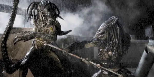 O Predalien luta contra um Predador em Alien Vs Predator Requiem