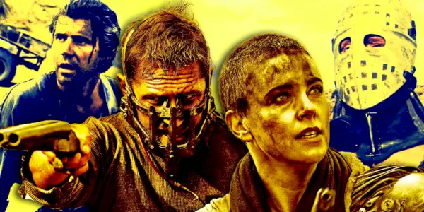 Le collage de personnages de Mad Max comprend les acteurs Mel Gibson, Tom Hardy et Charlize Theron.