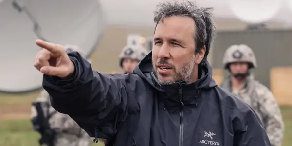 Denis Villeneuve on the set of Arrival